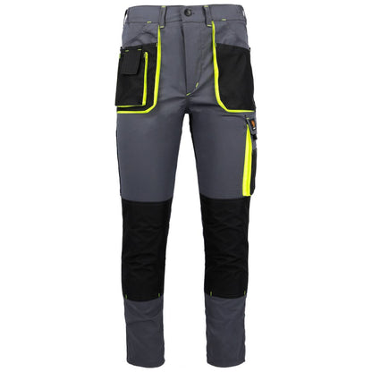 PROMAN STRETCH 250 WAIST TROUSERS GREY YELLOW