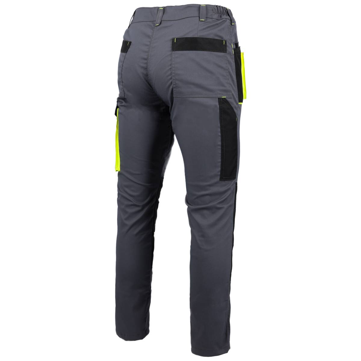 PROMAN STRETCH 250 WAIST TROUSERS GREY YELLOW