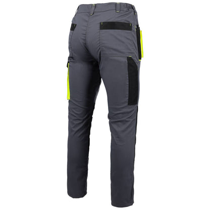 PROMAN STRETCH 250 WAIST TROUSERS GREY YELLOW