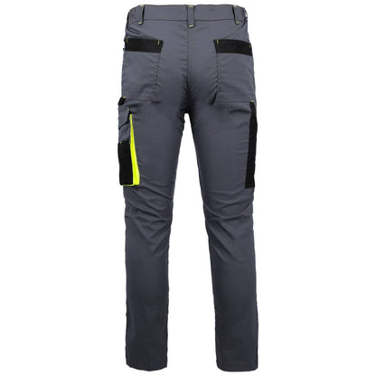 PROMAN STRETCH 250 WAIST TROUSERS GREY YELLOW