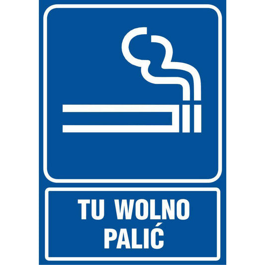 SIGN - SMOKING IS ALLOWED HERE - RB 025 BK PN