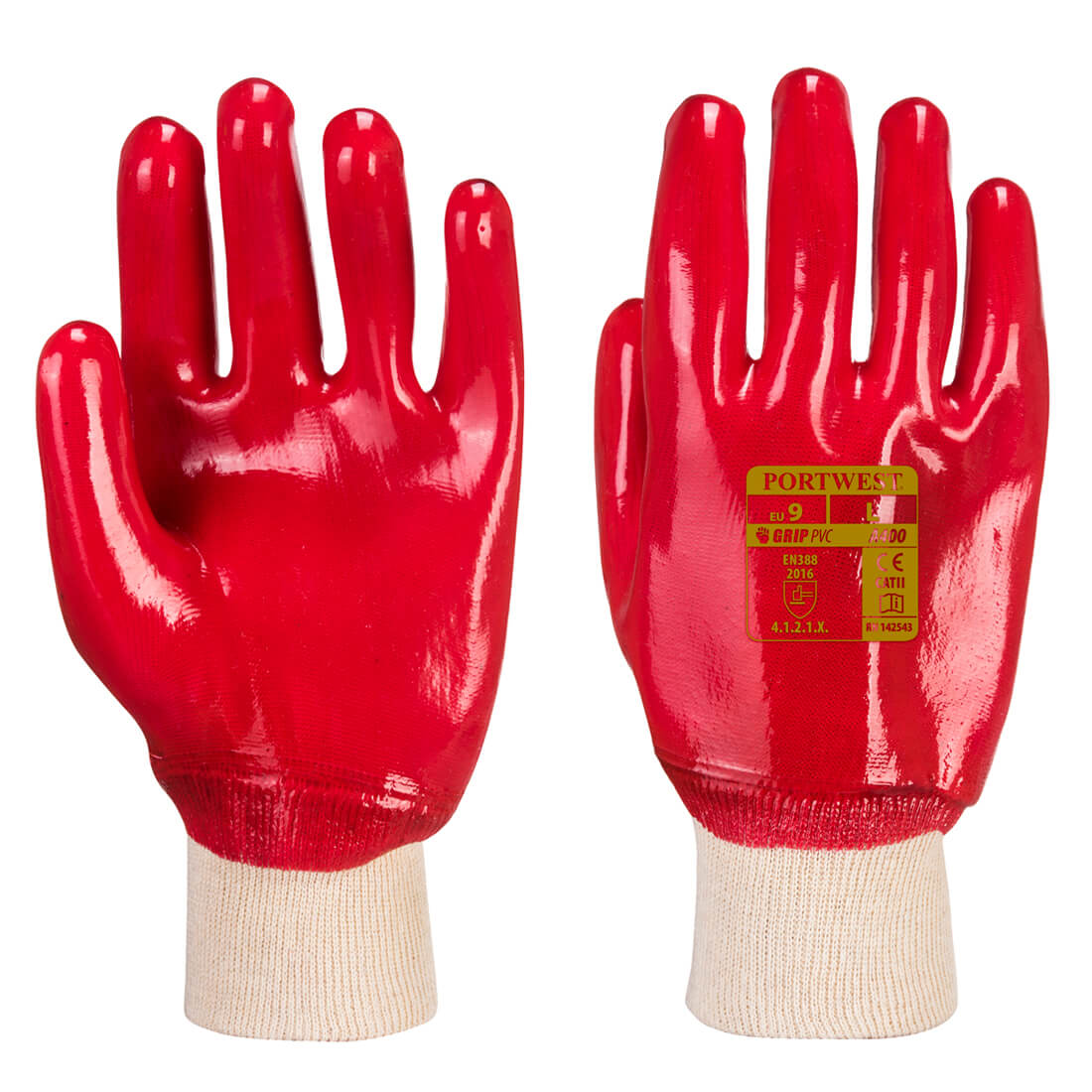 Retail Tagged A400 PVC Knitwrist Glove