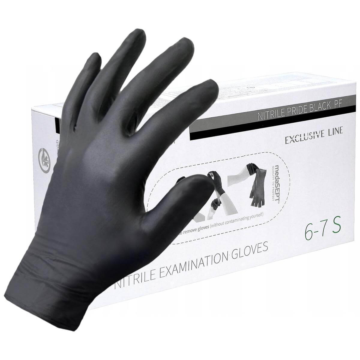 BLACK NITRILE EXAMINATION GLOVES 100 PCS