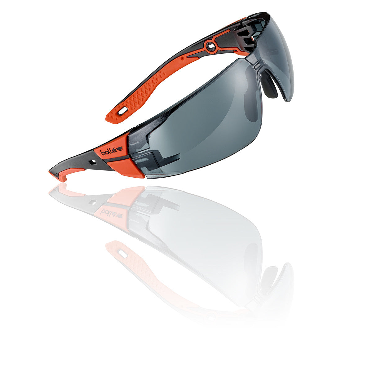 BOLLE RUSH 2.0 SAFETY GLASSES (SMOKED) BLACK/RED
