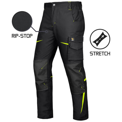 TITANFIT RIP-STOP STRETCH BLACK WAIST PANTS