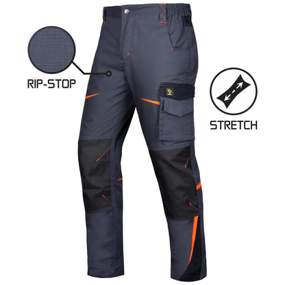 TITANFIT RIP-STOP STRETCH GREY WAIST PANTS