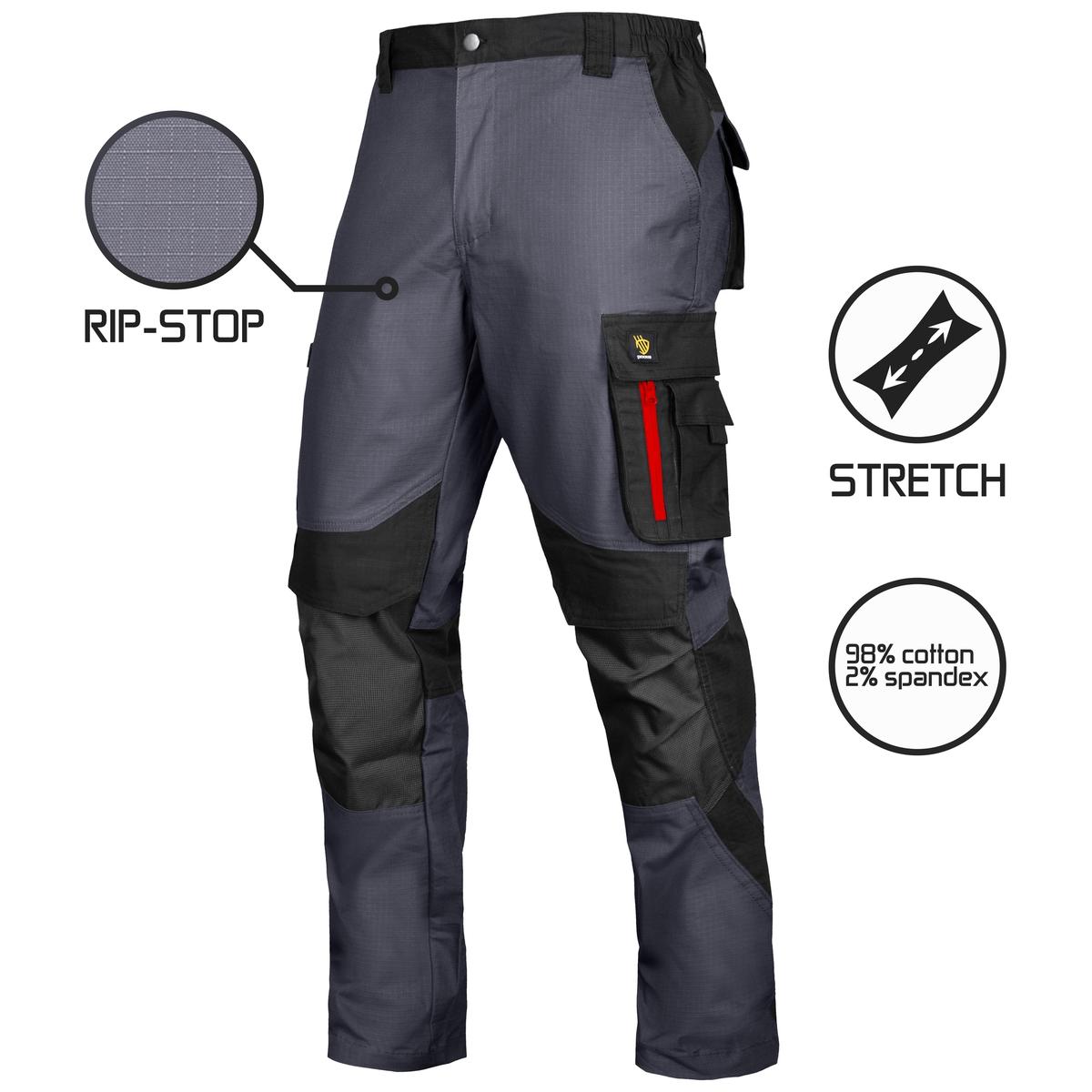 ULTRATECH RIP-STOP STRETCH GREY WAIST PANTS
