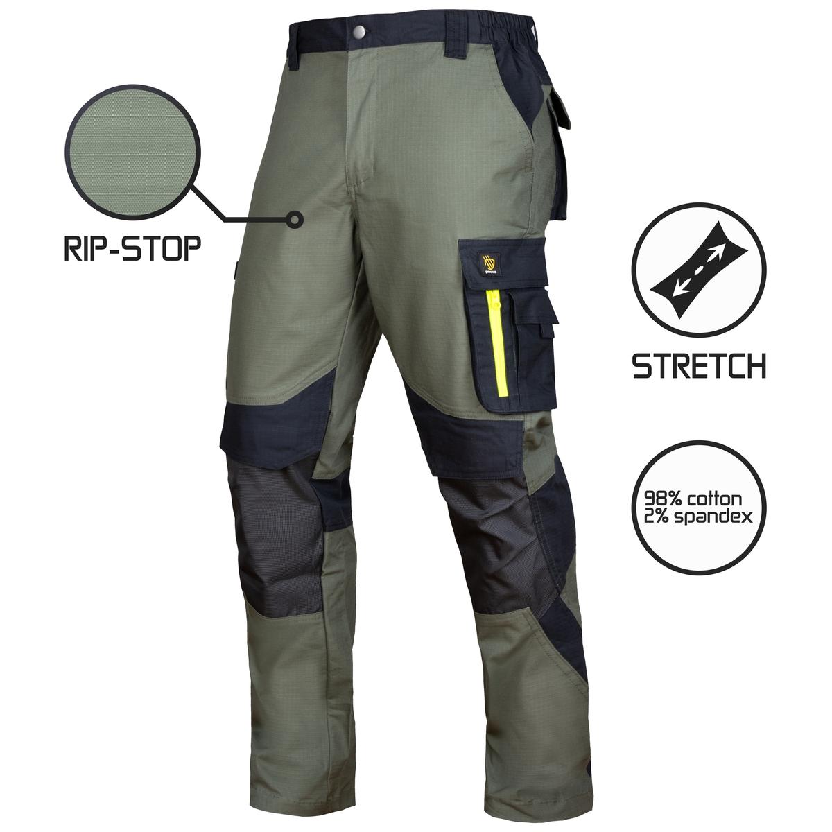 ULTRATECH RIP-STOP STRETCH GREEN WAIST PANTS