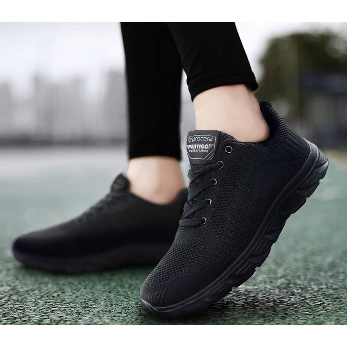 VERTIGO BLACK LEISURE SHOES