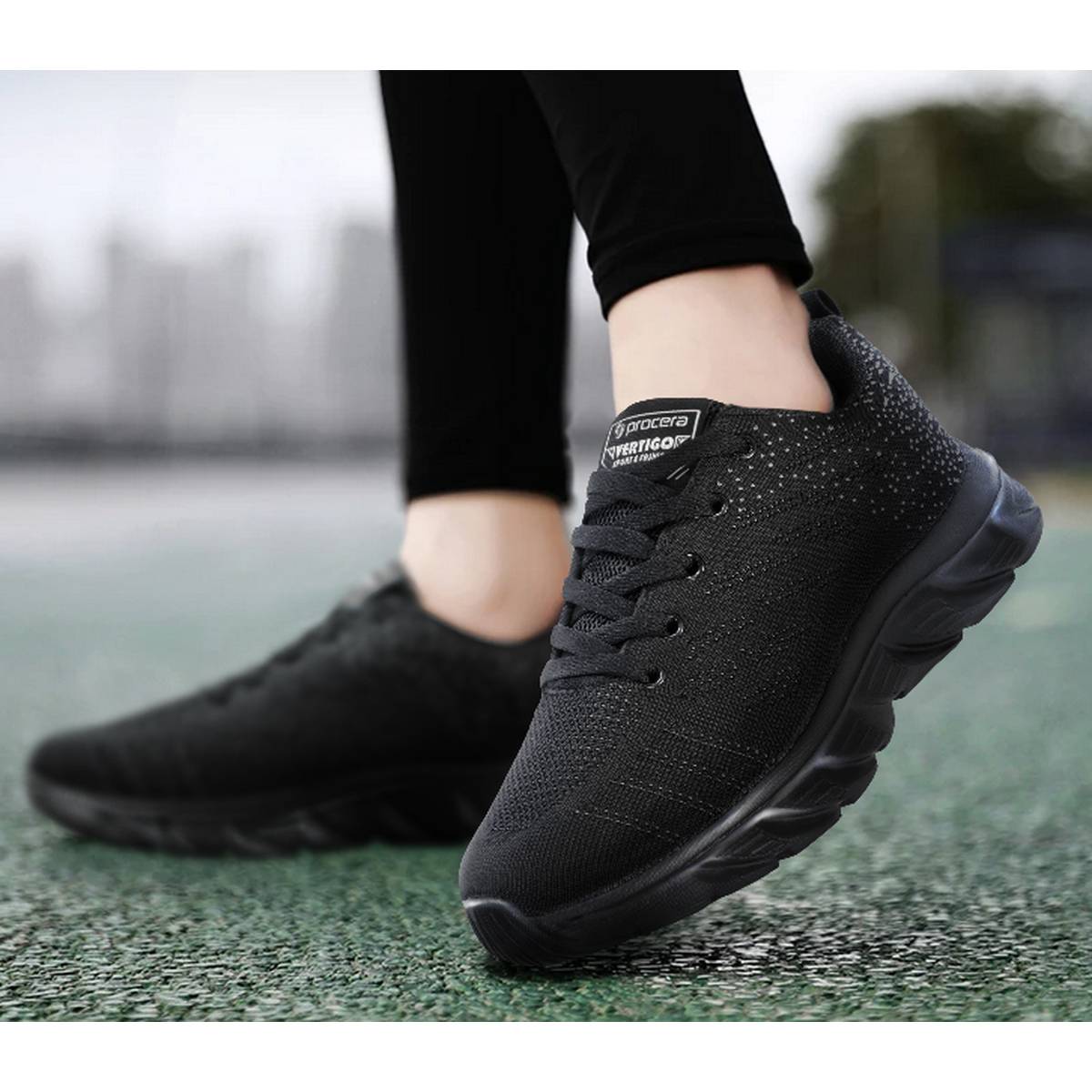 VERTIGO BLACK/GRAY LEISURE SHOES