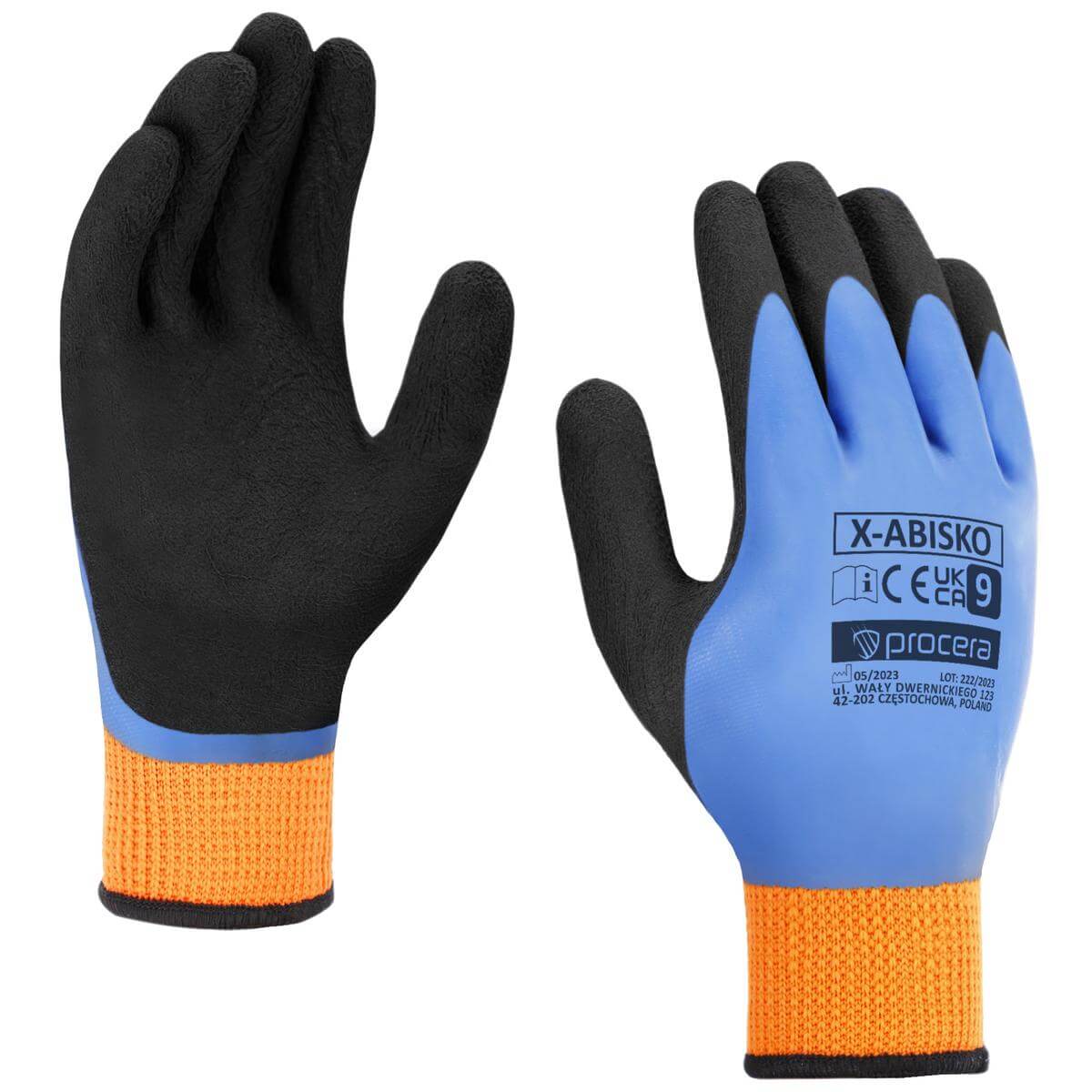 INSULATED GLOVES DOUBLE-COATED WITH LATEX FOAM AND SMOOTH LATEX X-ABISKO