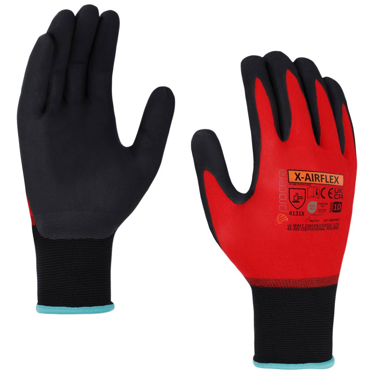 NYLON PROTECTIVE GLOVES X-AIRFLEX SIZE 7