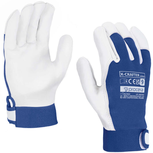 X-CRAFTER WINTER WARM PROTECTIVE GLOVES REINFORCED WITH GOATSKIN