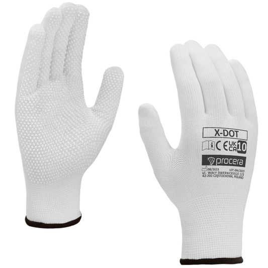 POLYESTER GLOVES WITH X-DOT SPOTS