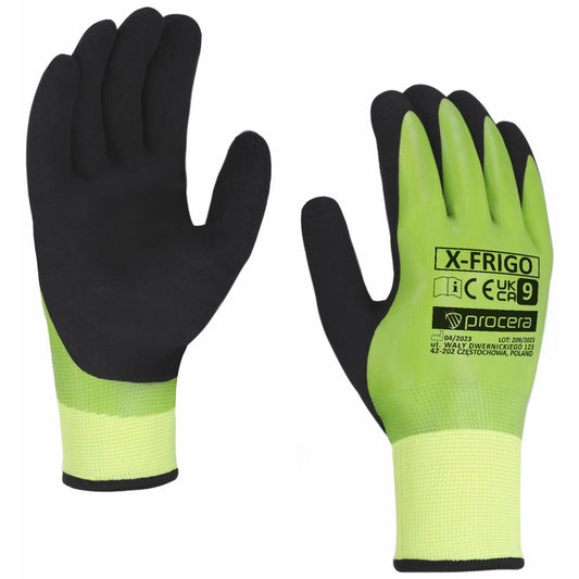 INSULATED GLOVES DOUBLE-COATED WITH LATEX FOAM AND SMOOTH LATEX X-FRIGO