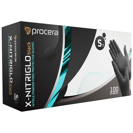 X-NITRIGLO BLACK NITRILE GLOVES 100 PCS