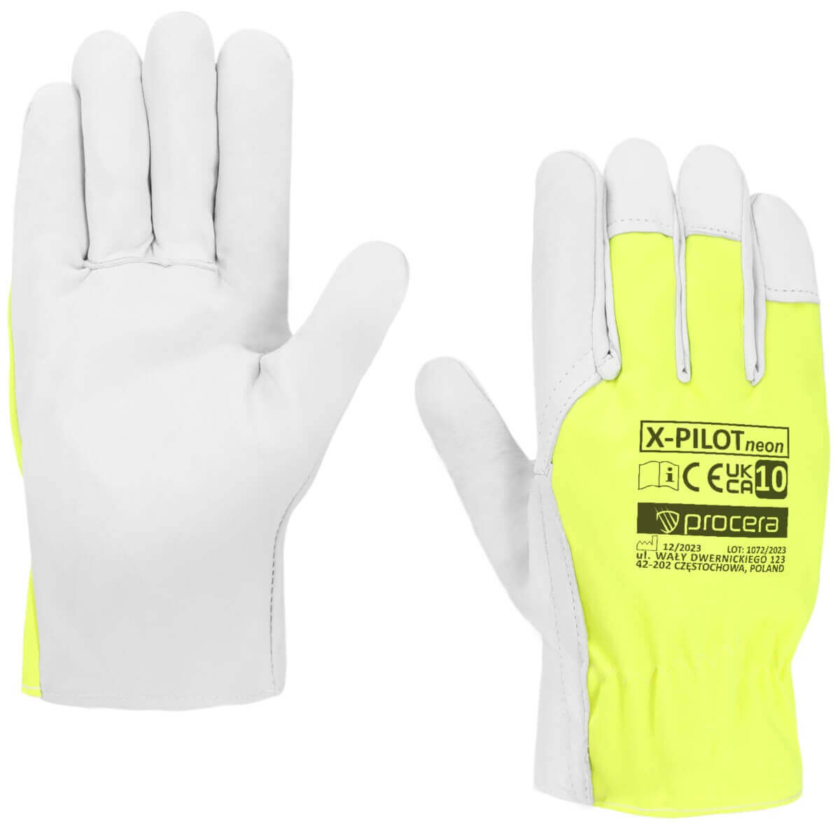 X-PILOT NEON GOATSKIN REINFORCED GLOVES