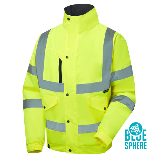 Supertouch Eco Hi Vis Yellow Bomber Jacket