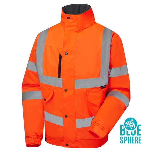 Supertouch Eco Hi Vis Orange Bomber Jacket