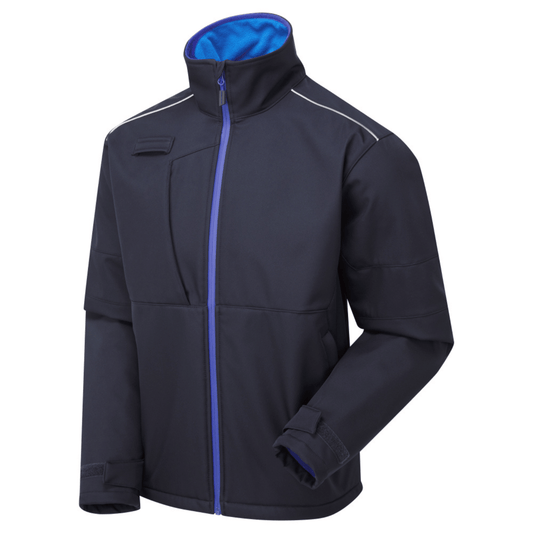 System Eco 3 Layer Navy/Royal Blue Softshell Jacket â€“ Men's