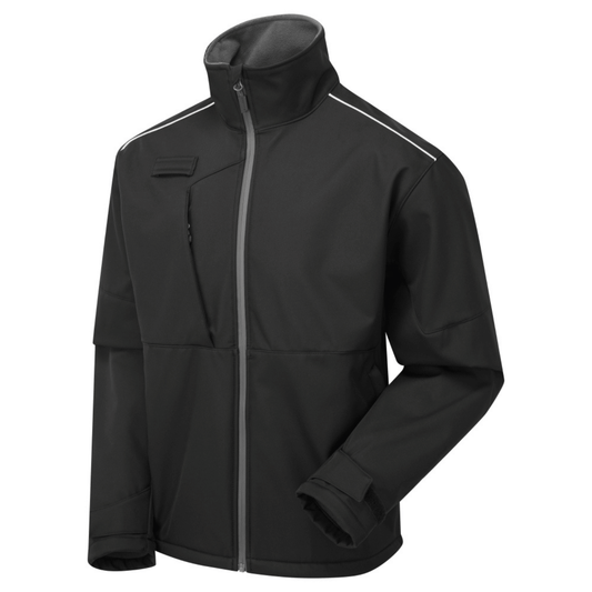 System Eco 3 Layer Black/Grey Softshell Jacket â€“ Men's