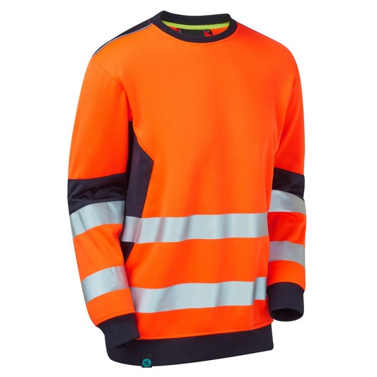 System Hi-Vis ECO Crew Neck Orange Sweatshirt