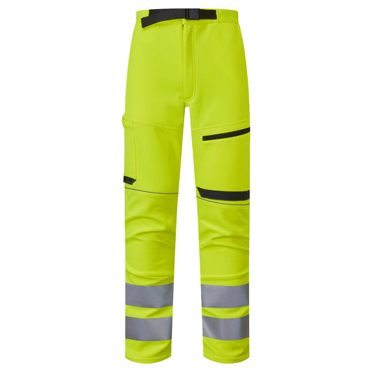 System Hi-Vis Eco Stretch Softshell Yellow Trouser